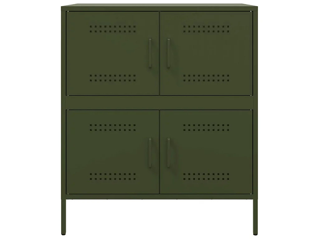 Buffet vert olive 68x39x79 cm acier