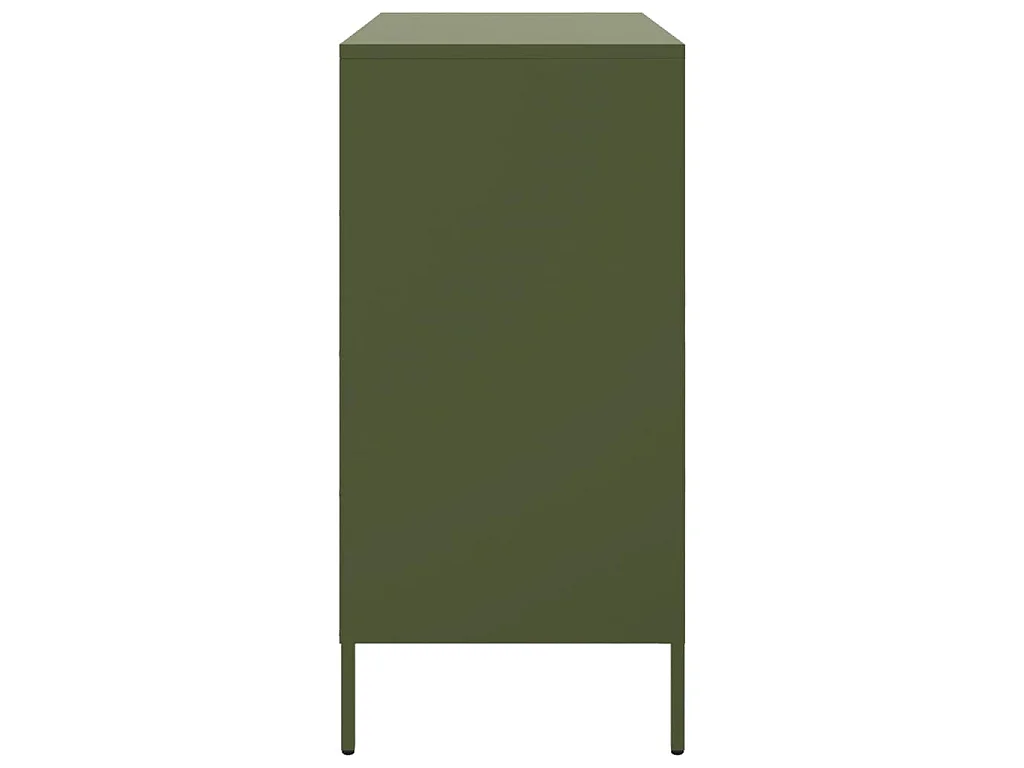 Buffet vert olive 68x39x79 cm acier