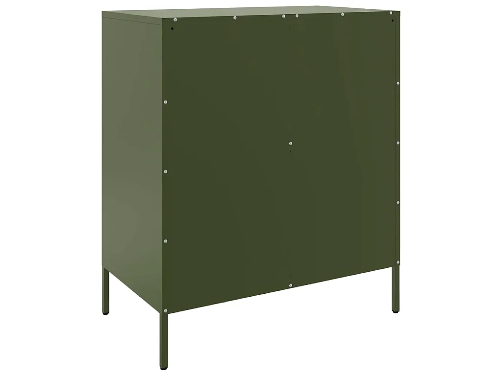 Buffet vert olive 68x39x79 cm acier
