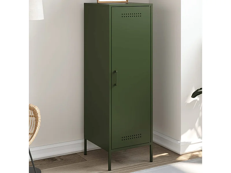 Highboard Olivgrün 36x39x113 cm Stahl