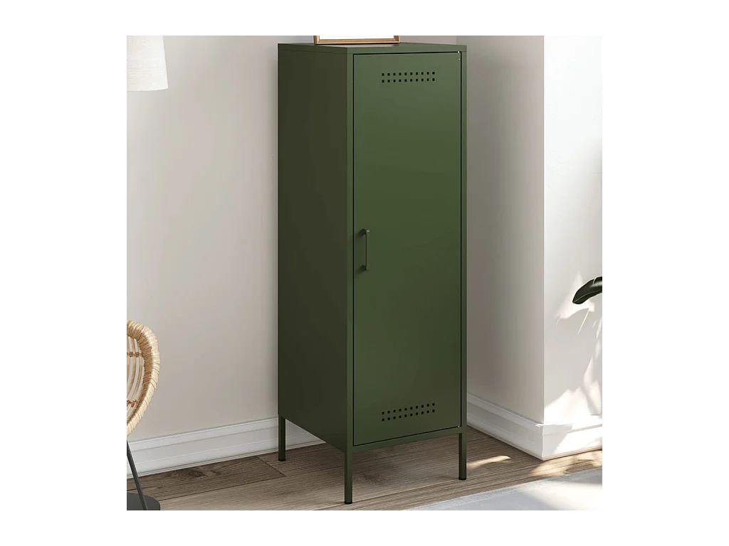 Highboard Olivgrün 36x39x113 cm Stahl