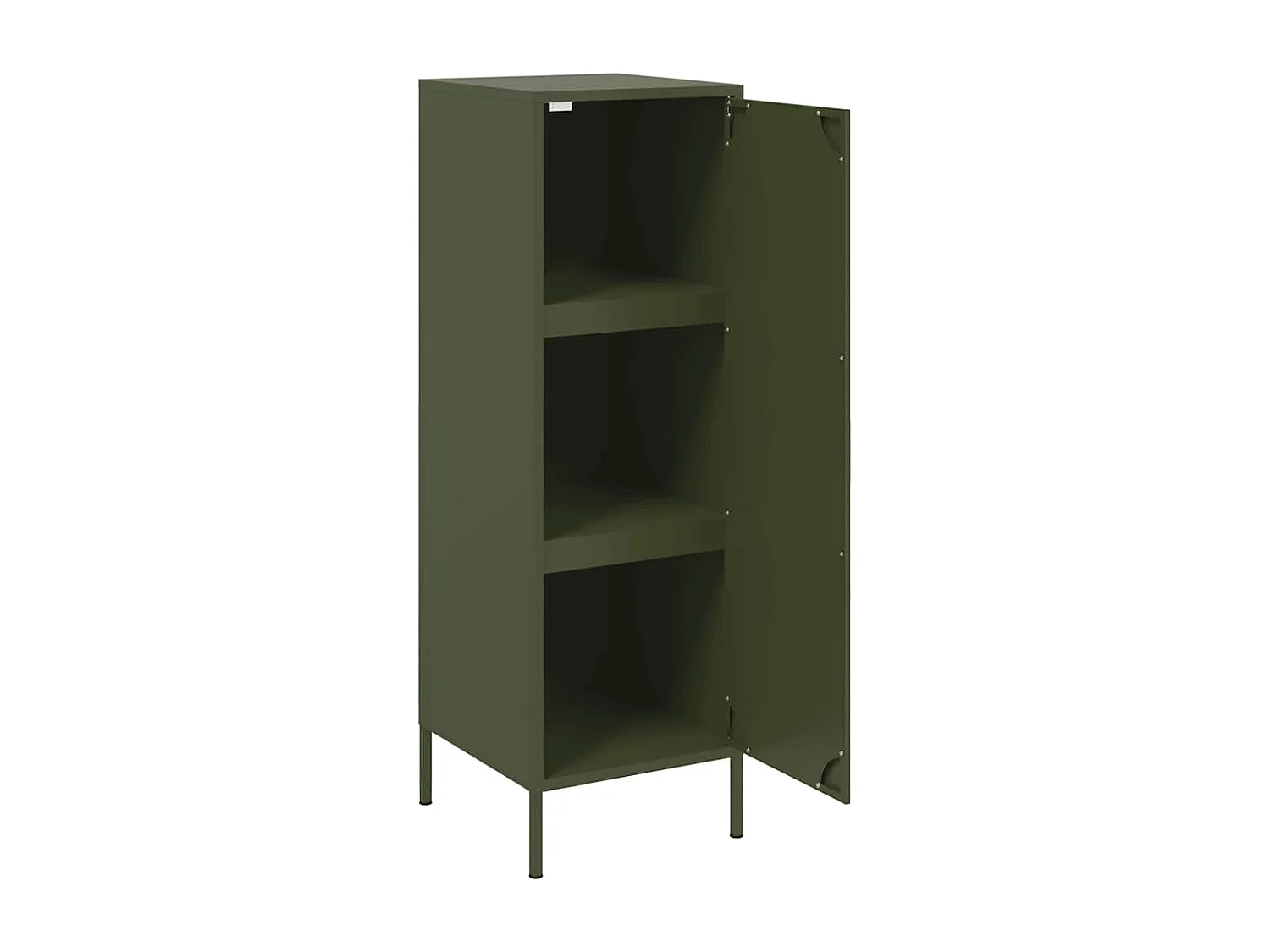 Hoge kast 36x39x113 cm staal olijfgroen