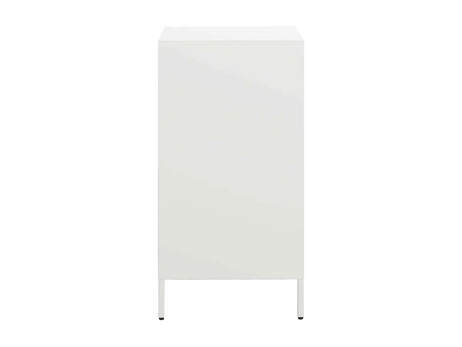 Credenza Bianca 35x39x73,5 cm in Acciaio Laminato a Freddo