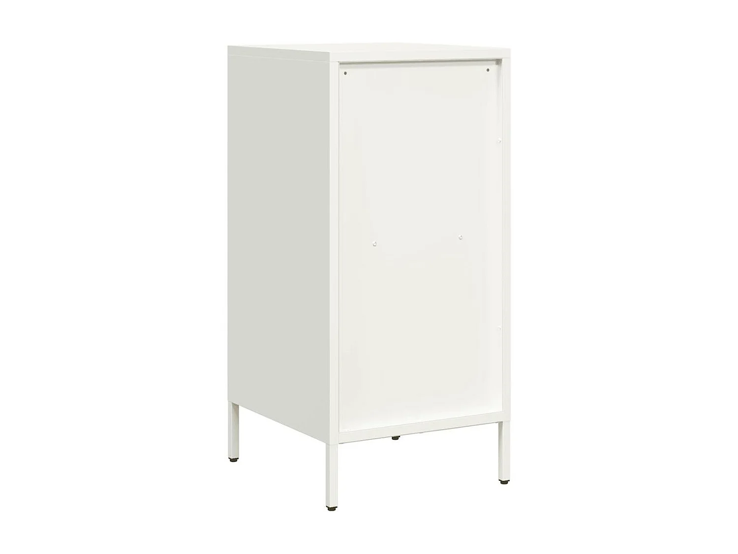 Credenza Bianca 35x39x73,5 cm in Acciaio Laminato a Freddo