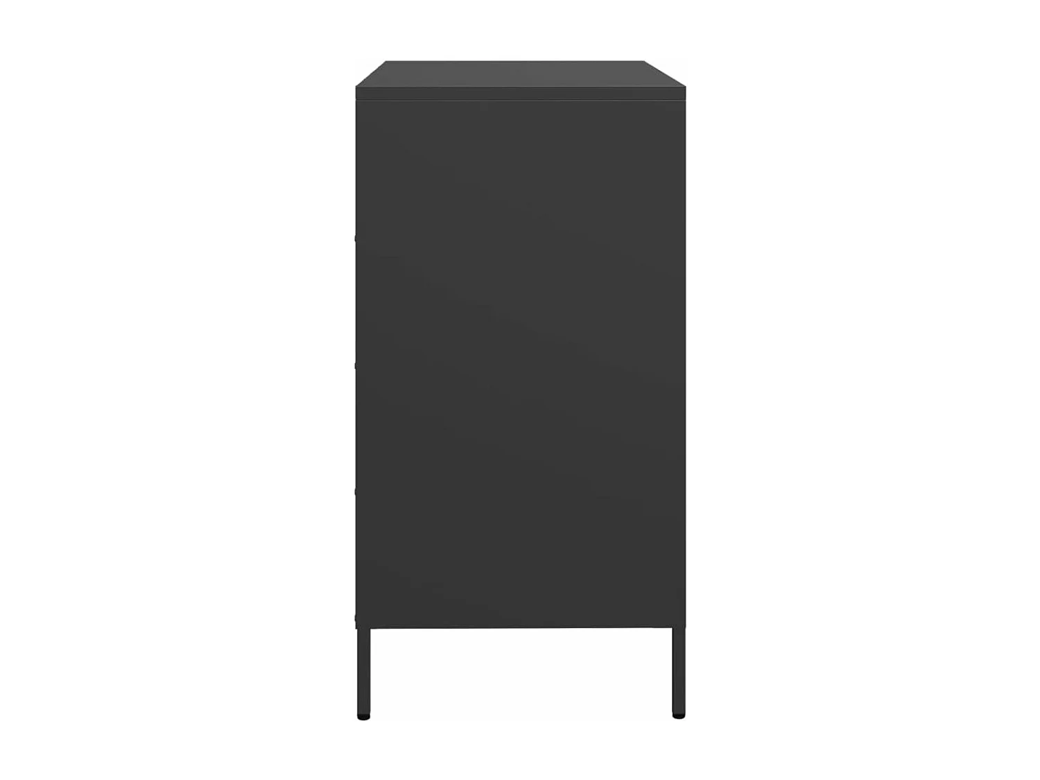 Buffet noir 68x39x73,5 cm acier laminé à froid