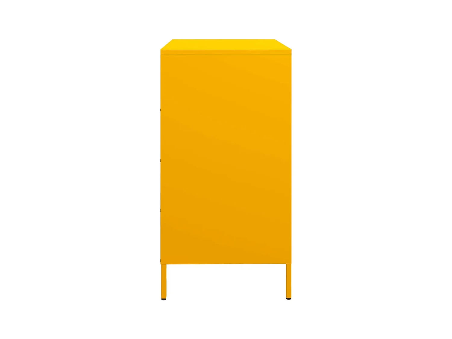 Buffet jaune moutarde 68x39x73,5 cm acier laminé à froid