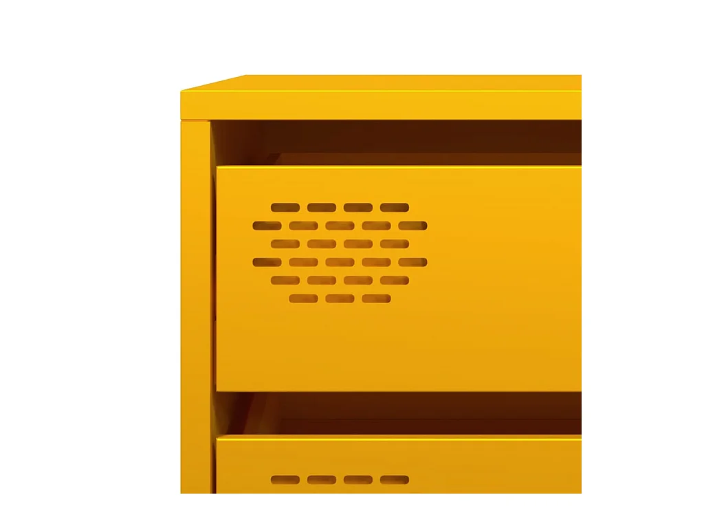 Buffet jaune moutarde 68x39x73,5 cm acier laminé à froid