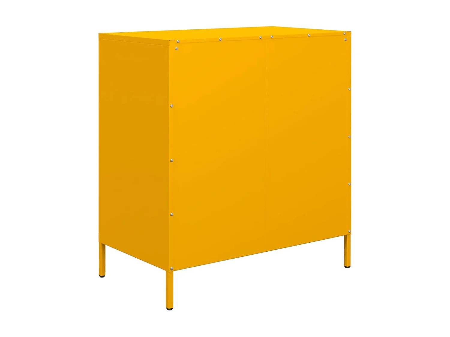 Buffet jaune moutarde 68x39x73,5 cm acier laminé à froid