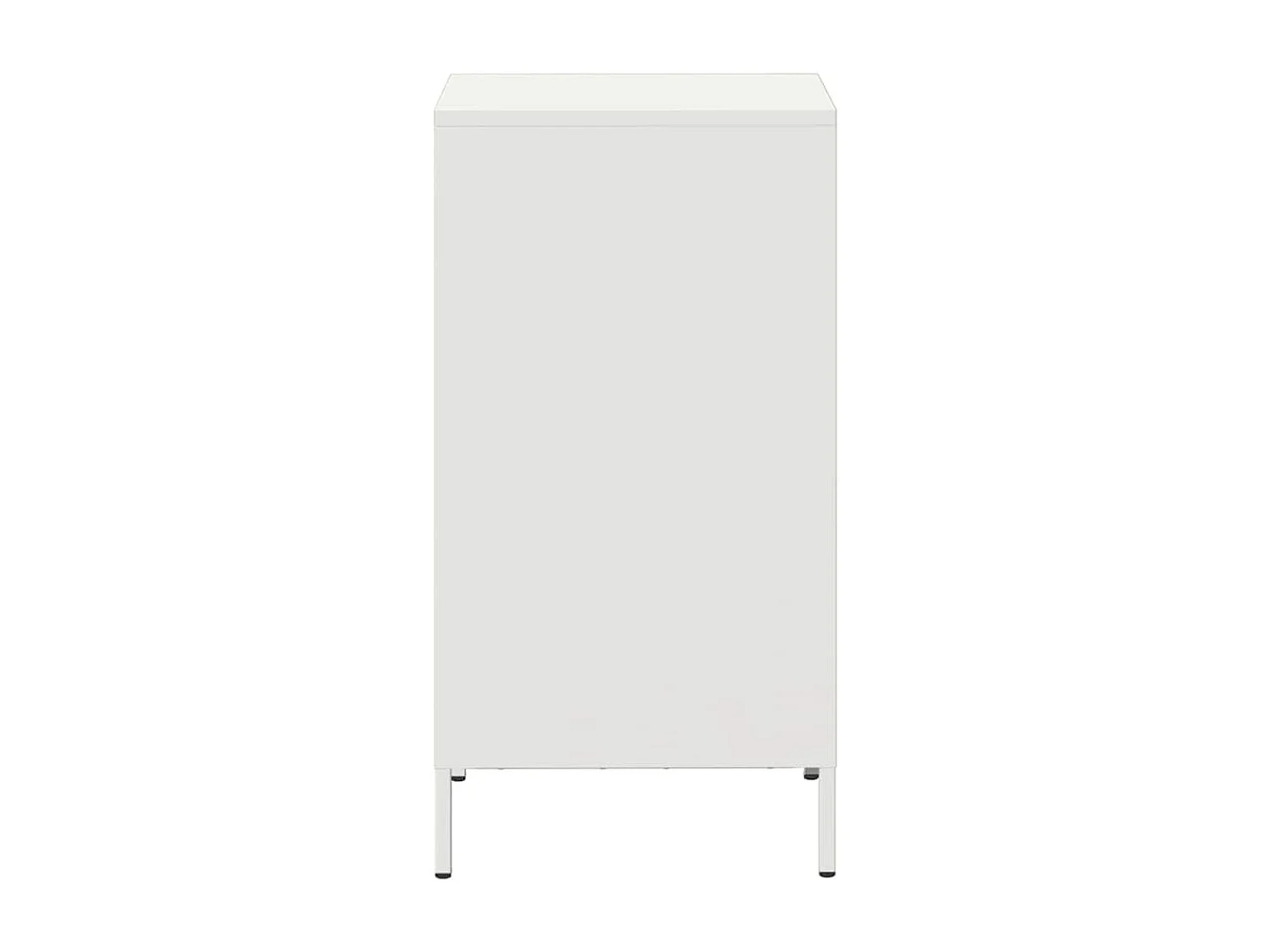 Credenza Bianca 35x39x73,5 cm in Acciaio Laminato a Freddo