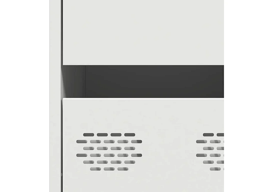 Credenza Bianca 35x39x73,5 cm in Acciaio Laminato a Freddo