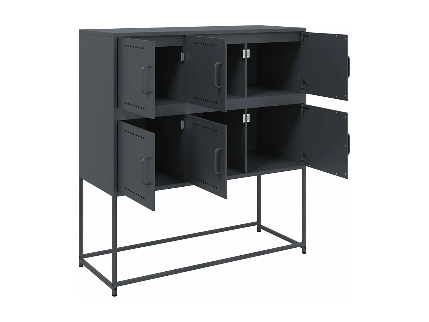 Buffet anthracite 100,5x39x107 cm acier
