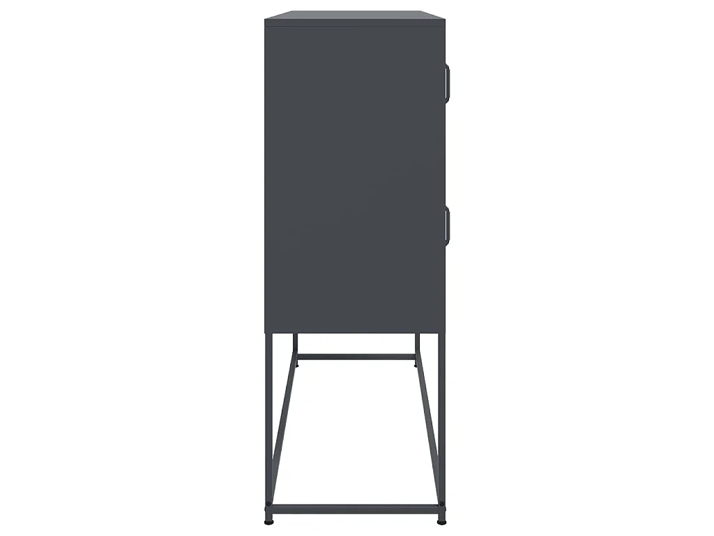 Buffet anthracite 100,5x39x107 cm acier