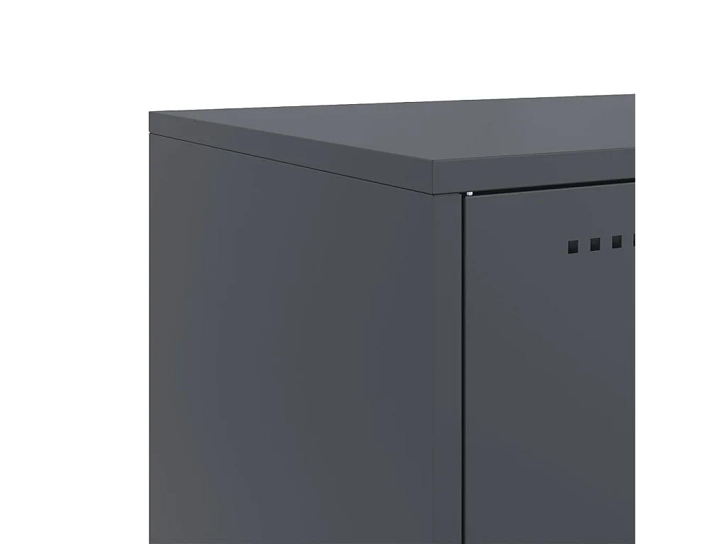 Buffet anthracite 100,5x39x107 cm acier