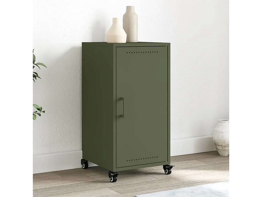 Credenza Verde Oliva 36x39x72 cm in Acciaio