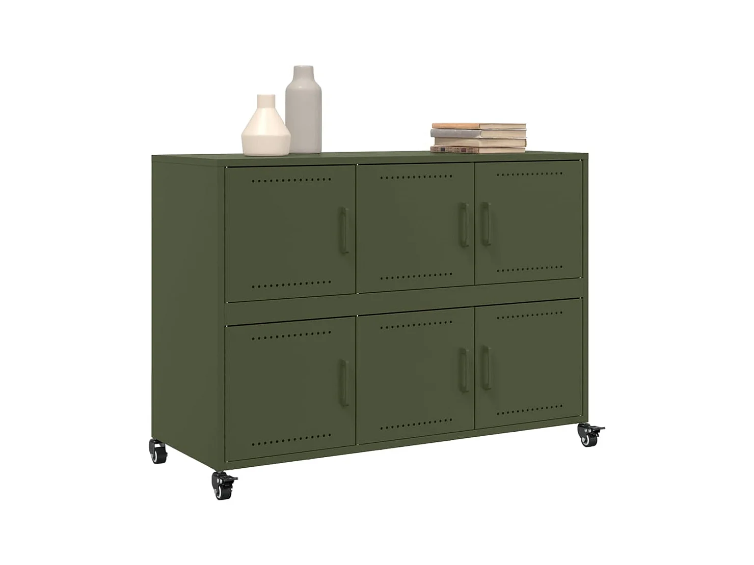 Sideboard Olivgrün 100,5x39x72 cm Stahl