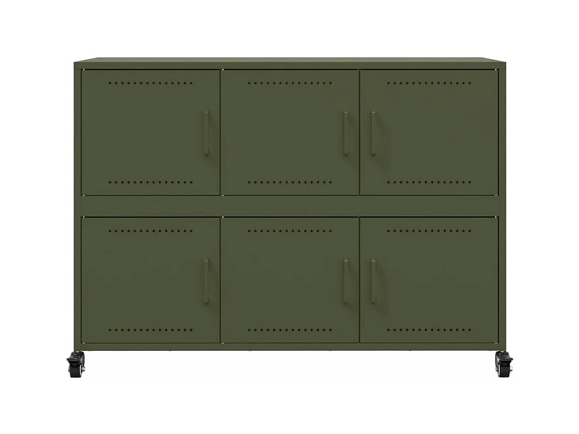 Sideboard Olivgrün 100,5x39x72 cm Stahl