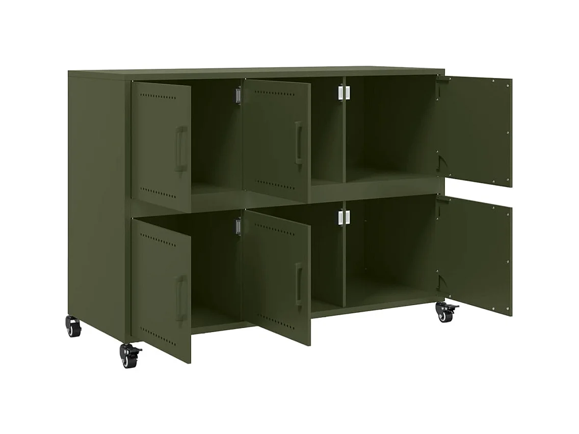 Sideboard Olivgrün 100,5x39x72 cm Stahl