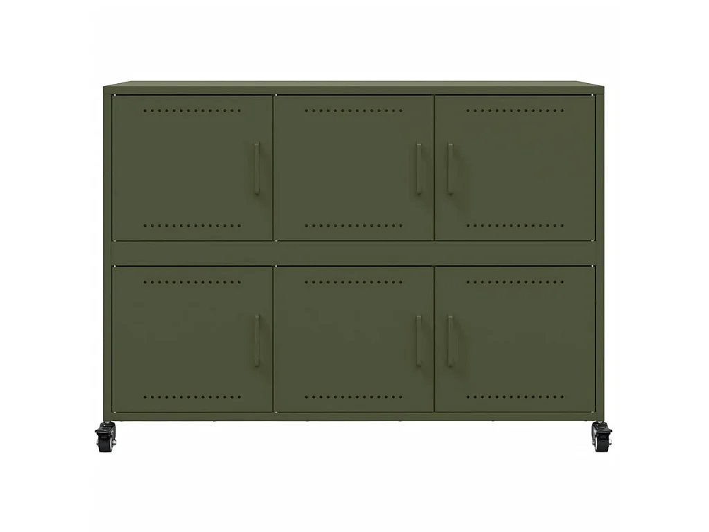 Buffet vert olive 100,5x39x72 cm acier