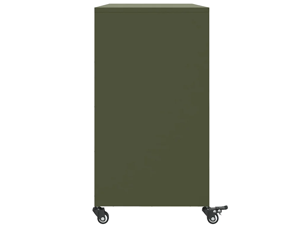 Buffet vert olive 100,5x39x72 cm acier