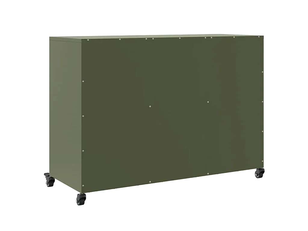 Buffet vert olive 100,5x39x72 cm acier