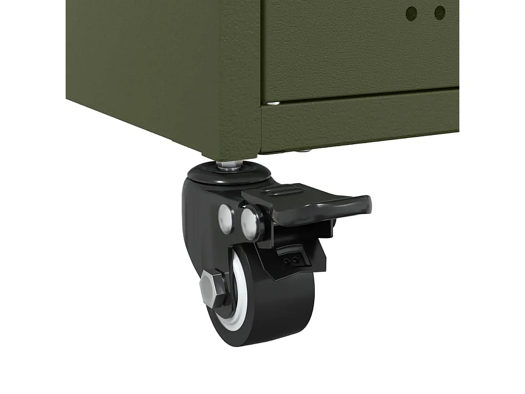 Buffet vert olive 100,5x39x72 cm acier