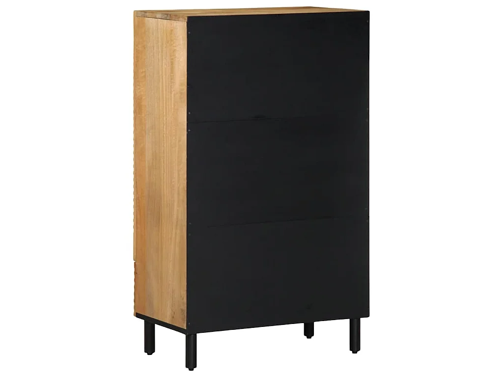 Buffet marron 60x33x100 cm bois de manguier massif