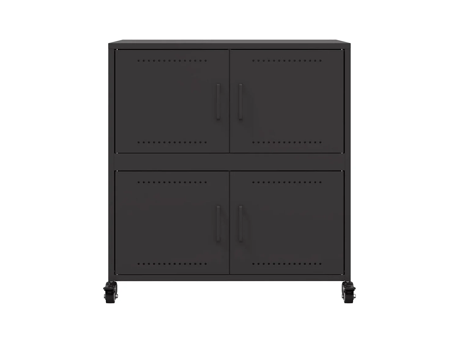 Buffet noir 68x39x72 cm acier