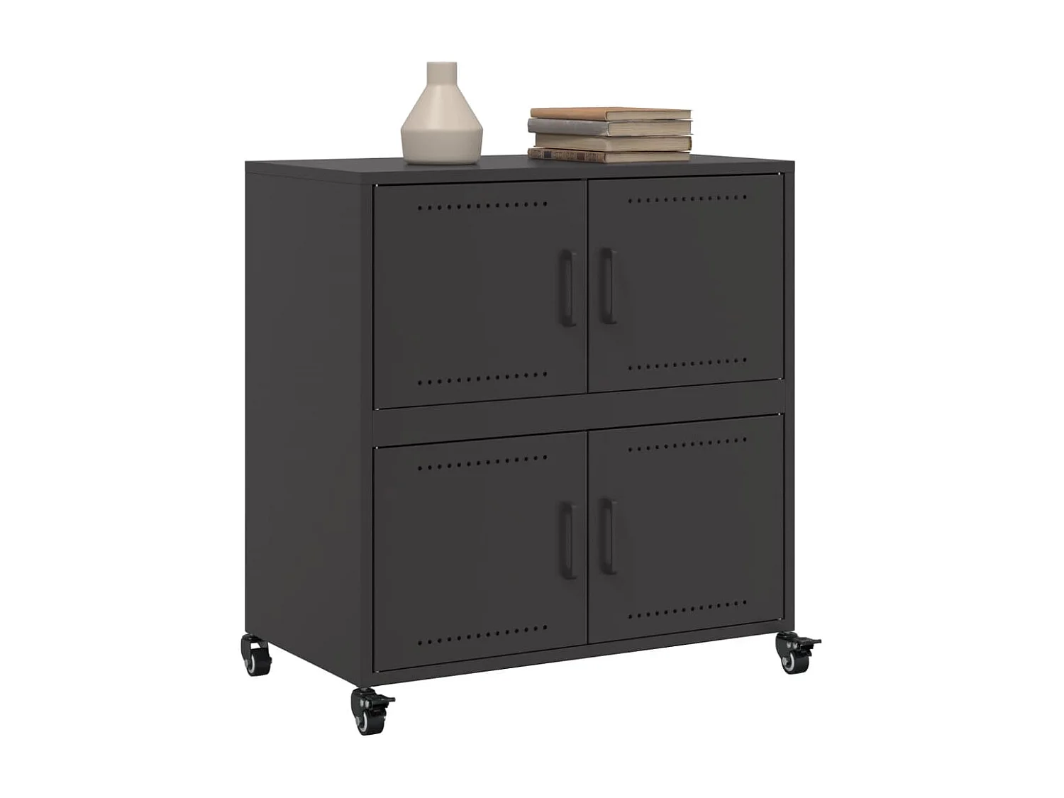 Dressoir 68x39x72 cm staal zwart