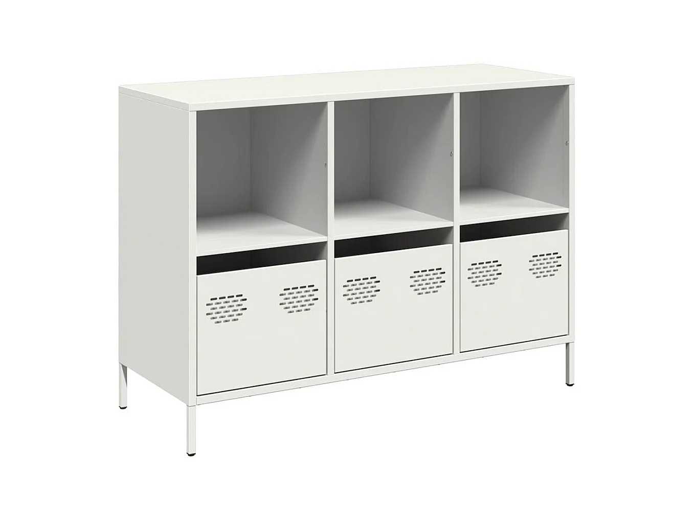 Buffet blanc 101,5x39x73,5 cm acier laminé à froid