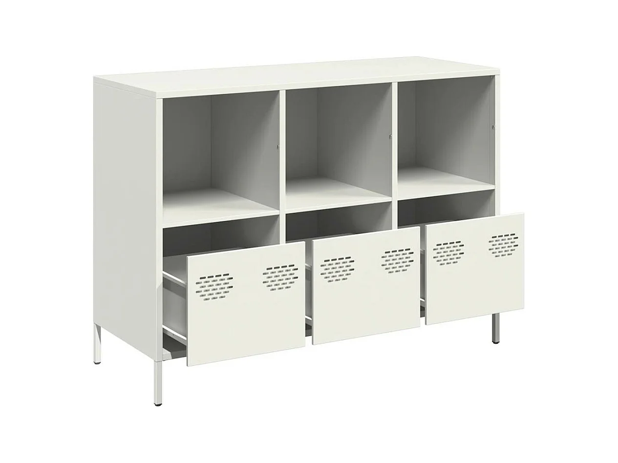 Buffet blanc 101,5x39x73,5 cm acier laminé à froid