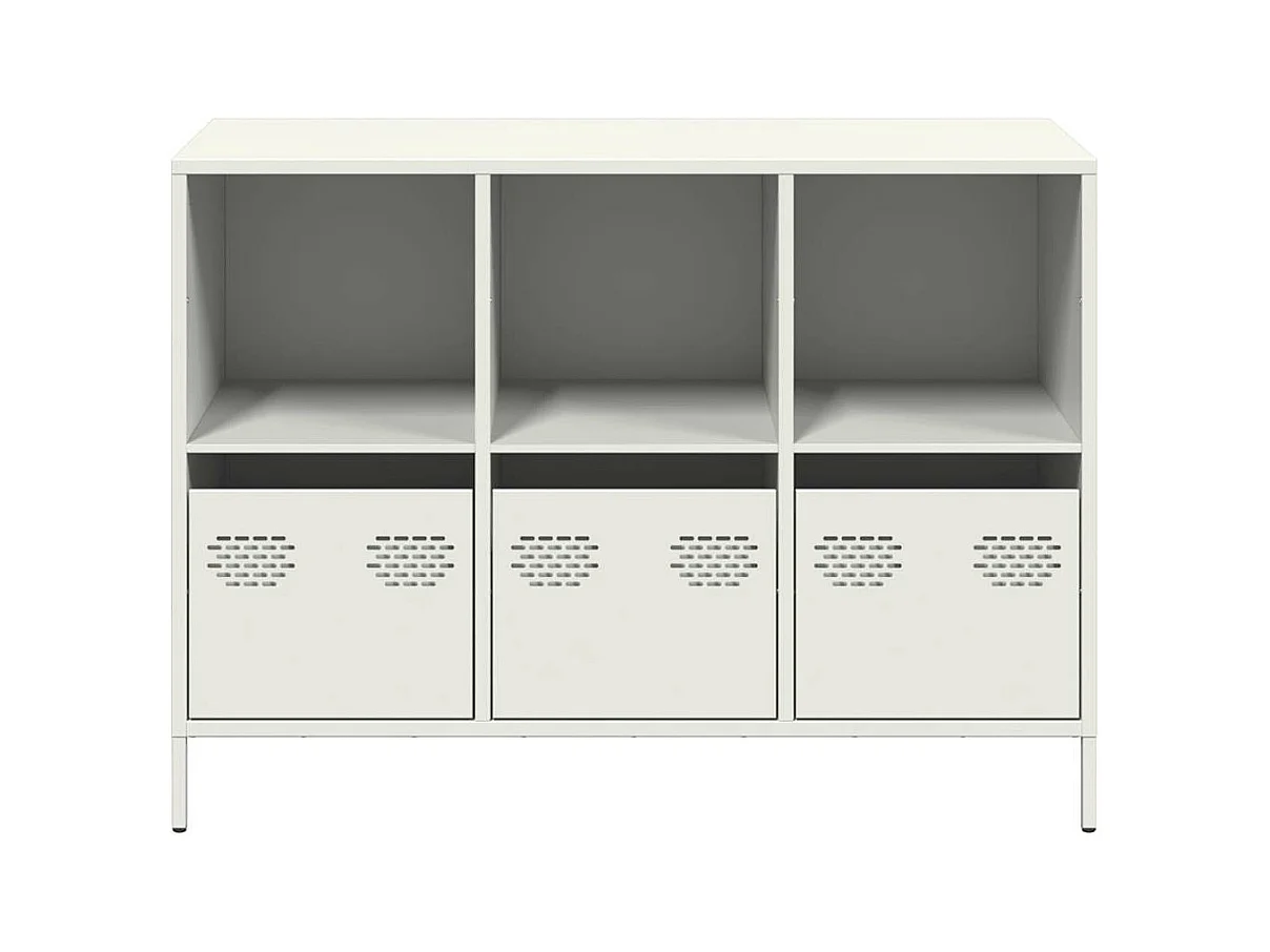 Buffet blanc 101,5x39x73,5 cm acier laminé à froid