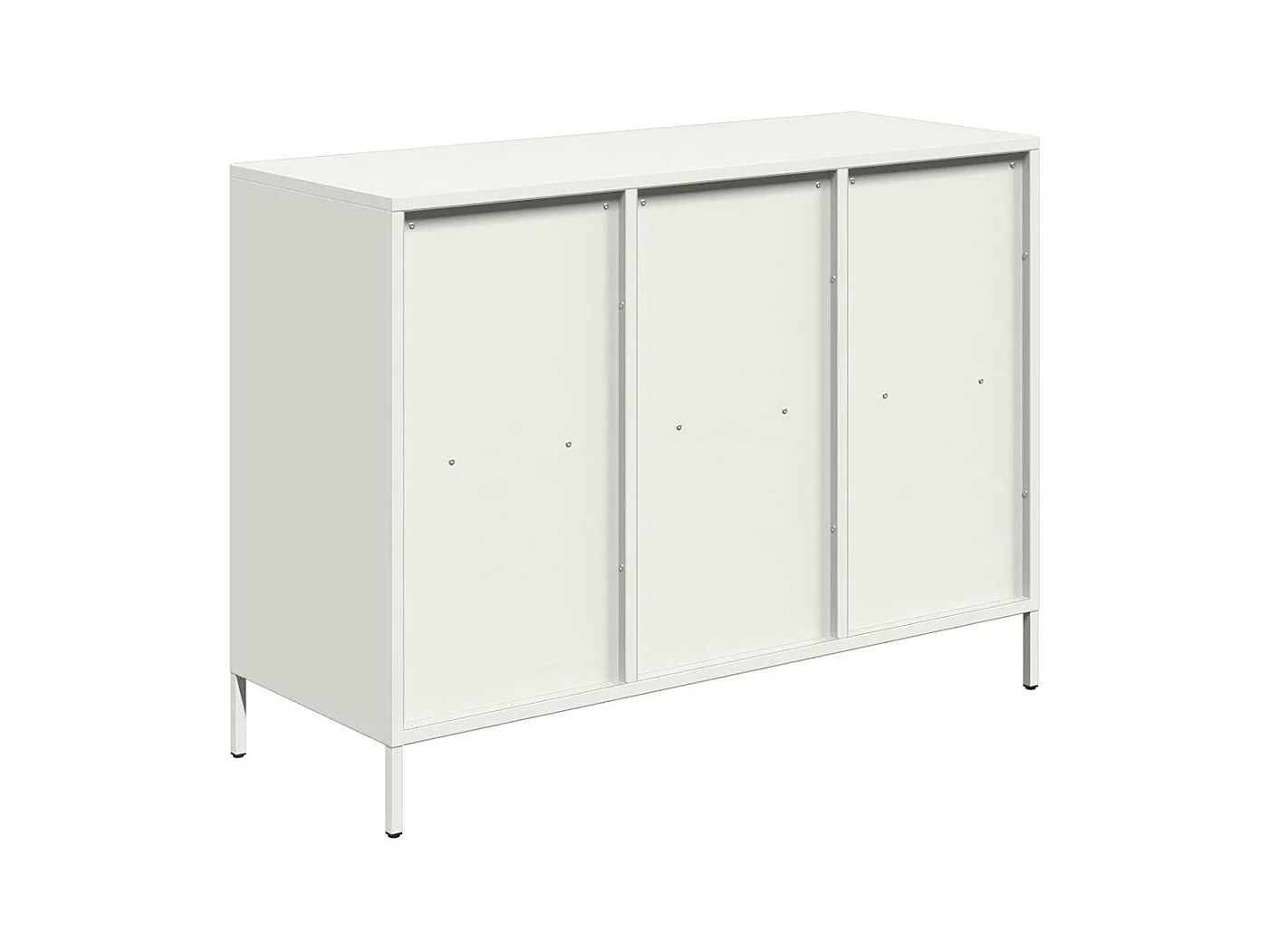 Buffet blanc 101,5x39x73,5 cm acier laminé à froid