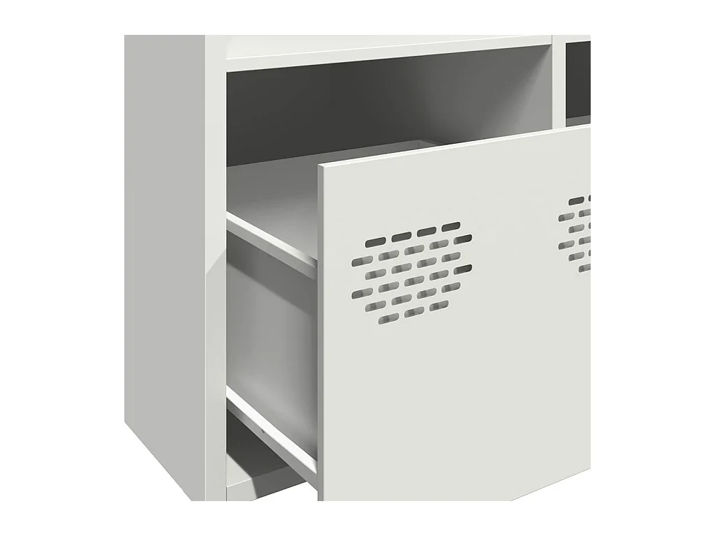 Buffet blanc 101,5x39x73,5 cm acier laminé à froid