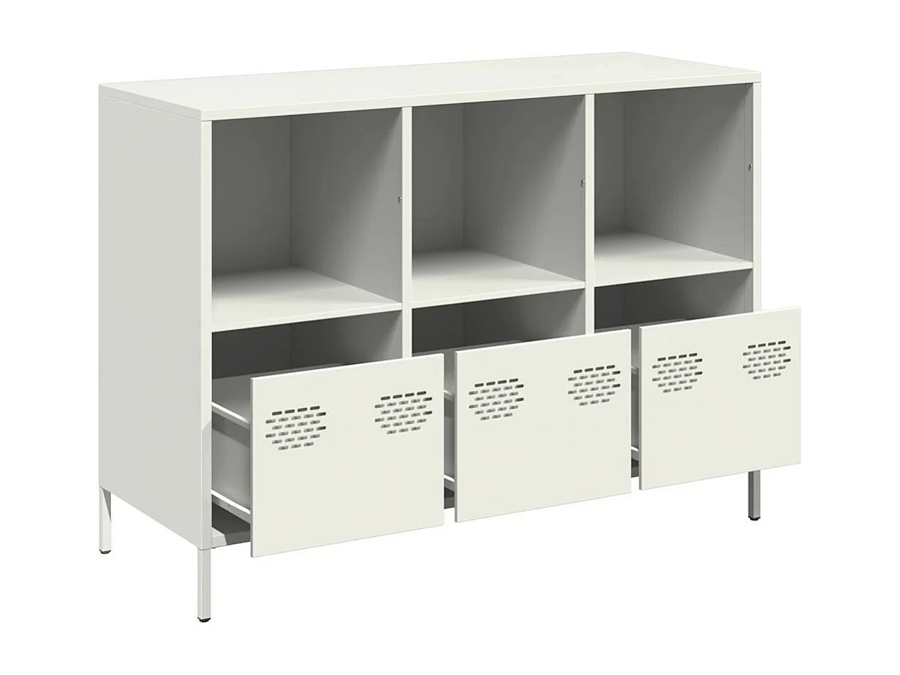 Buffet blanc 101,5x39x73,5 cm acier laminé à froid