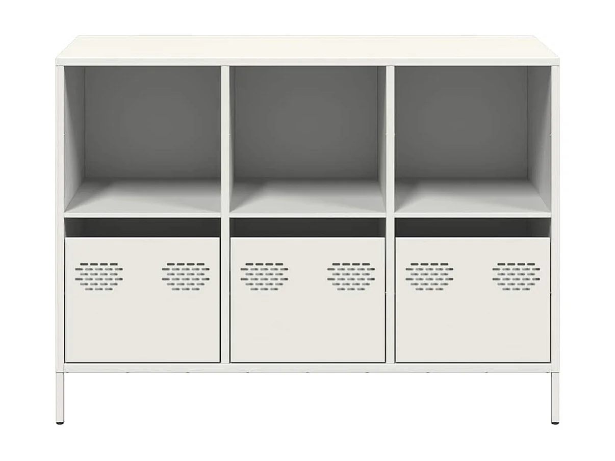 Buffet blanc 101,5x39x73,5 cm acier laminé à froid