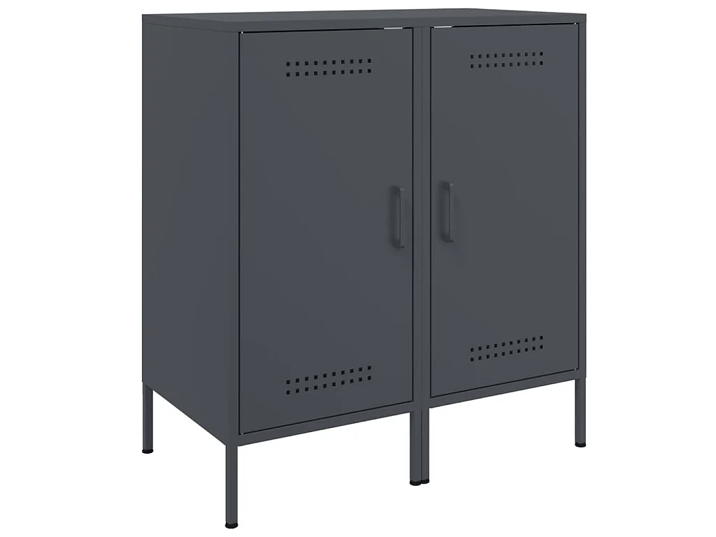 Dressoirs 2 st 36x39x79 cm staal antracietkleurig