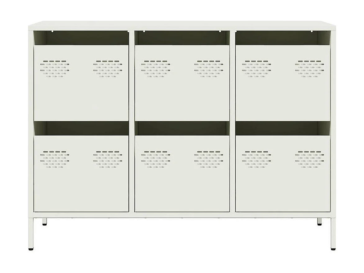 Buffet blanc 101,5x39x73,5 cm acier laminé à froid