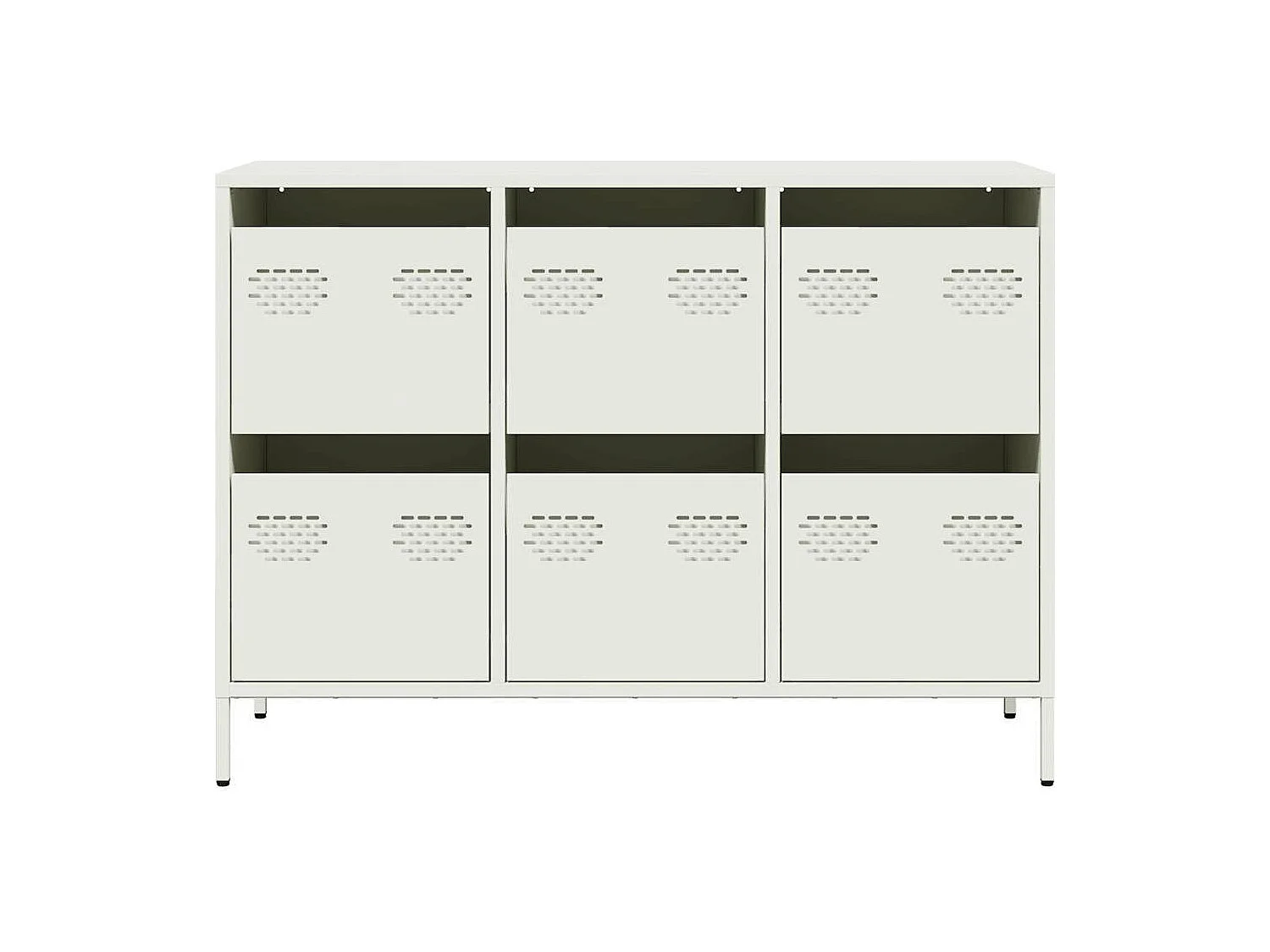 Buffet blanc 101,5x39x73,5 cm acier laminé à froid