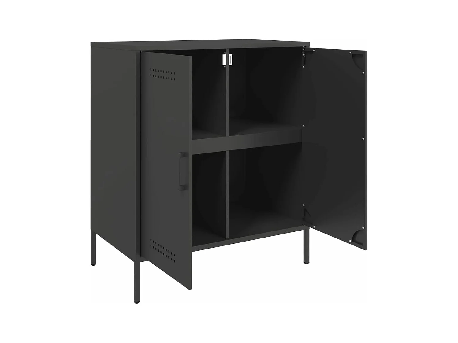 Buffet noir 68x39x79 cm acier