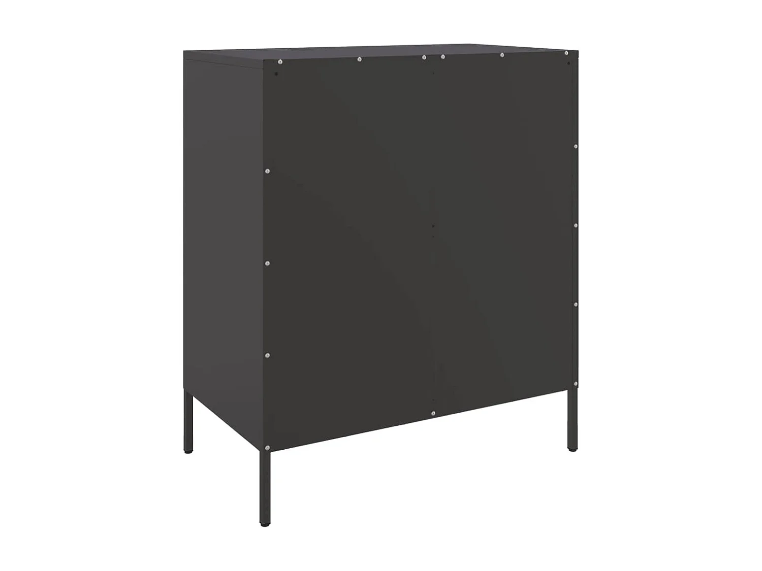 Buffet noir 68x39x79 cm acier