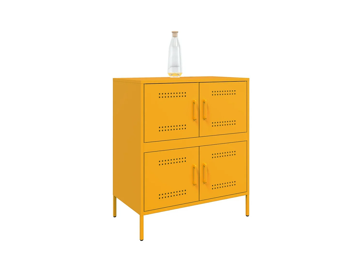 Buffet jaune moutarde 68x39x79 cm acier
