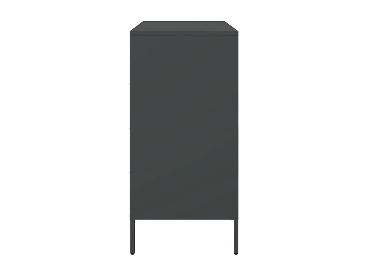 Credenza Nera 68x39x79 cm in Acciaio