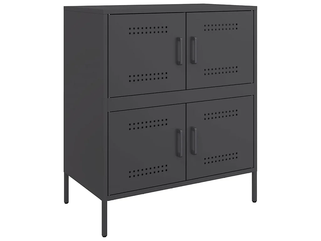 Aparador de acero negro 68x39x79 cm