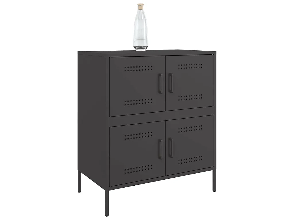 Aparador de acero negro 68x39x79 cm