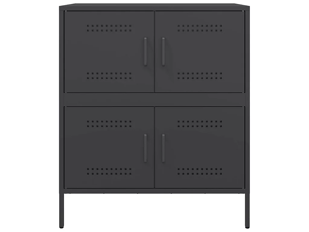 Aparador de acero negro 68x39x79 cm