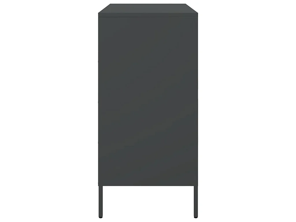 Aparador de acero negro 68x39x79 cm