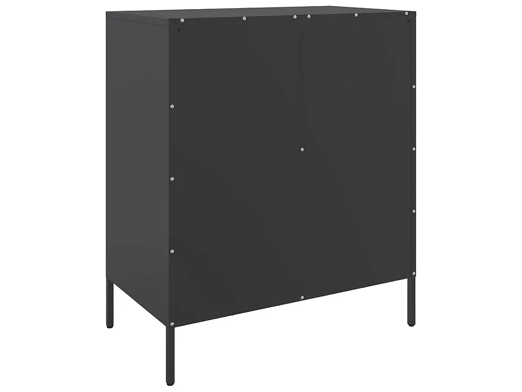 Aparador de acero negro 68x39x79 cm