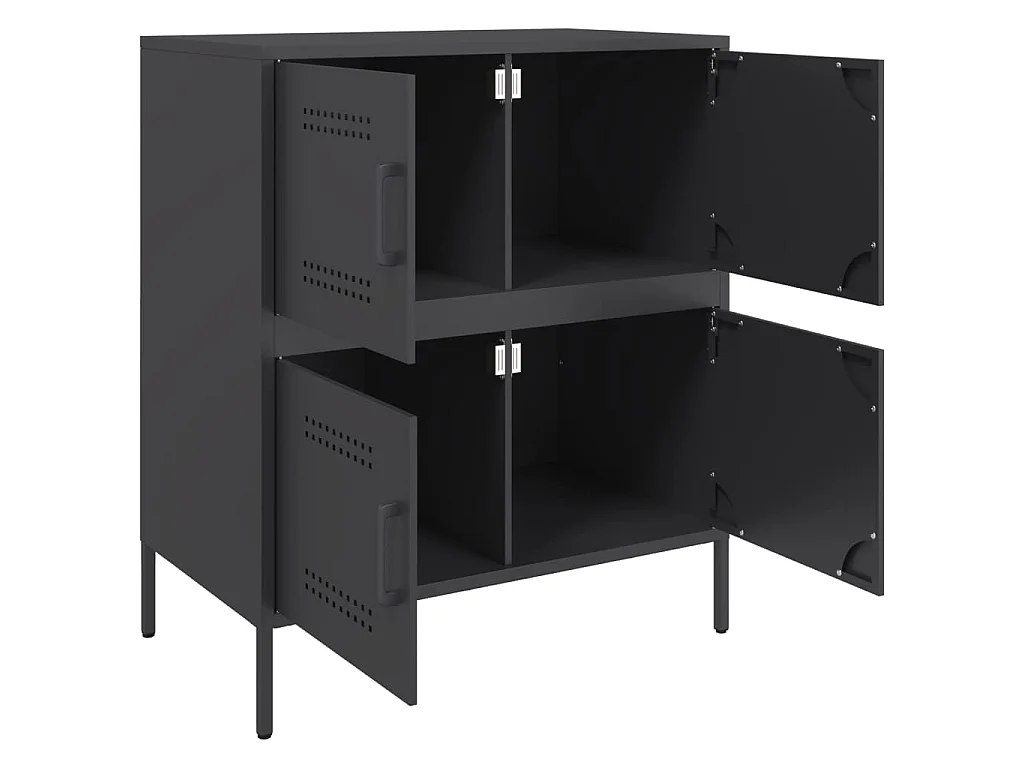 Aparador de acero negro 68x39x79 cm