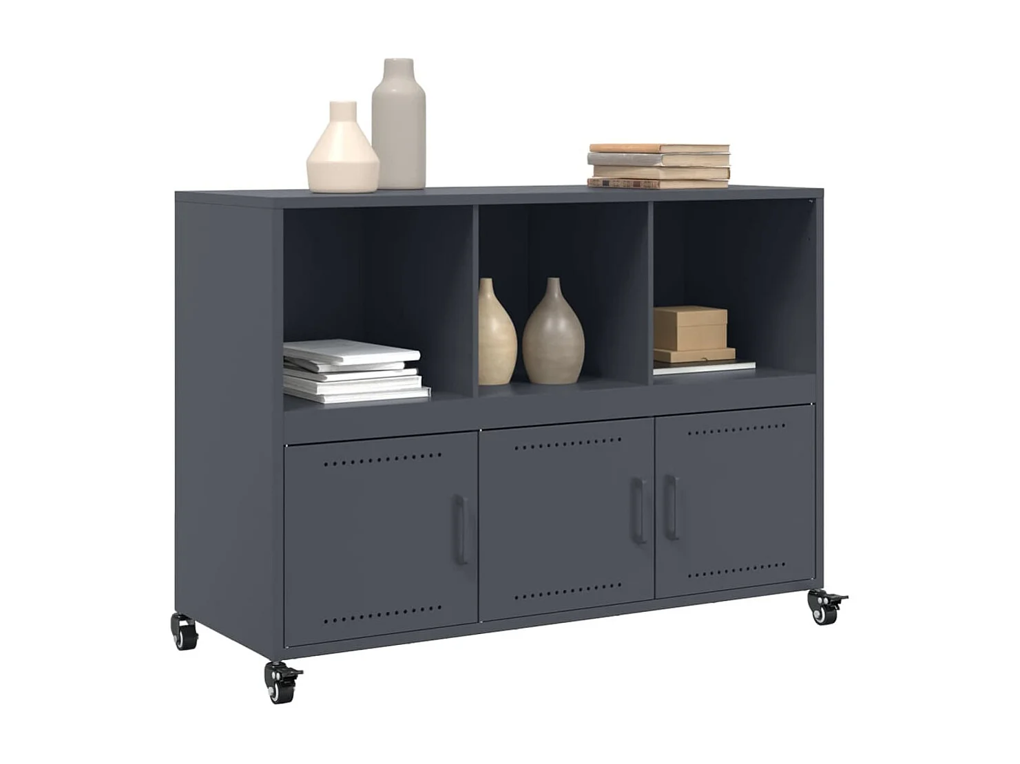 Credenza Antracite 100,5x39x72 cm in Acciaio