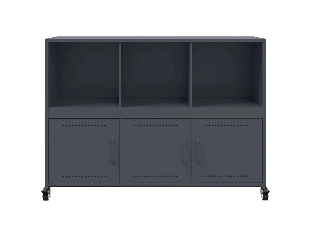Buffet anthracite 100,5x39x72 cm acier